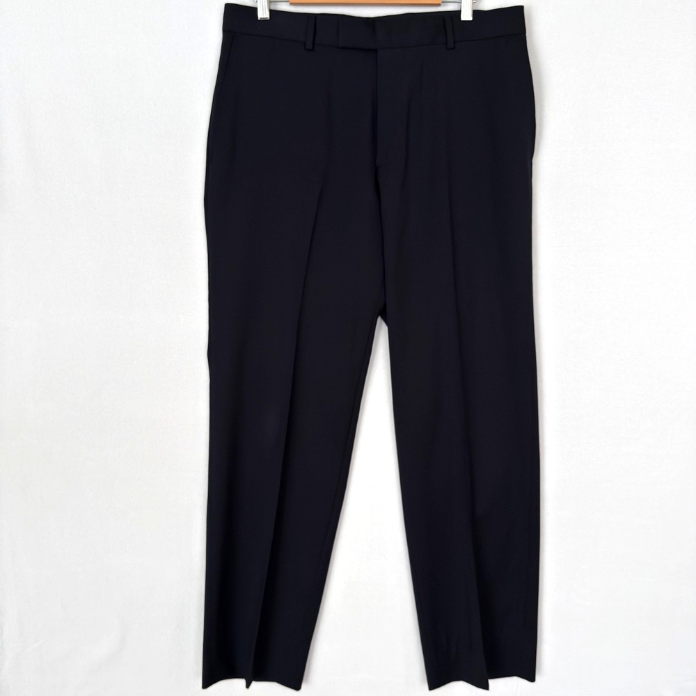 Boss Hugo Boss Men's Dress Pants James Brown Size 34R 34x32 Black 100% Wool